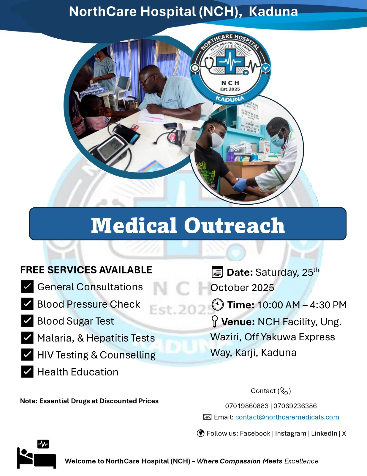NorthCare medical outreach testing